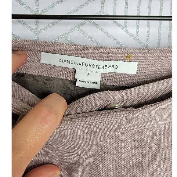 Diane Von Furstenburg Sz 6 Chyenne Canvas Skirt - Picture 9 of 13